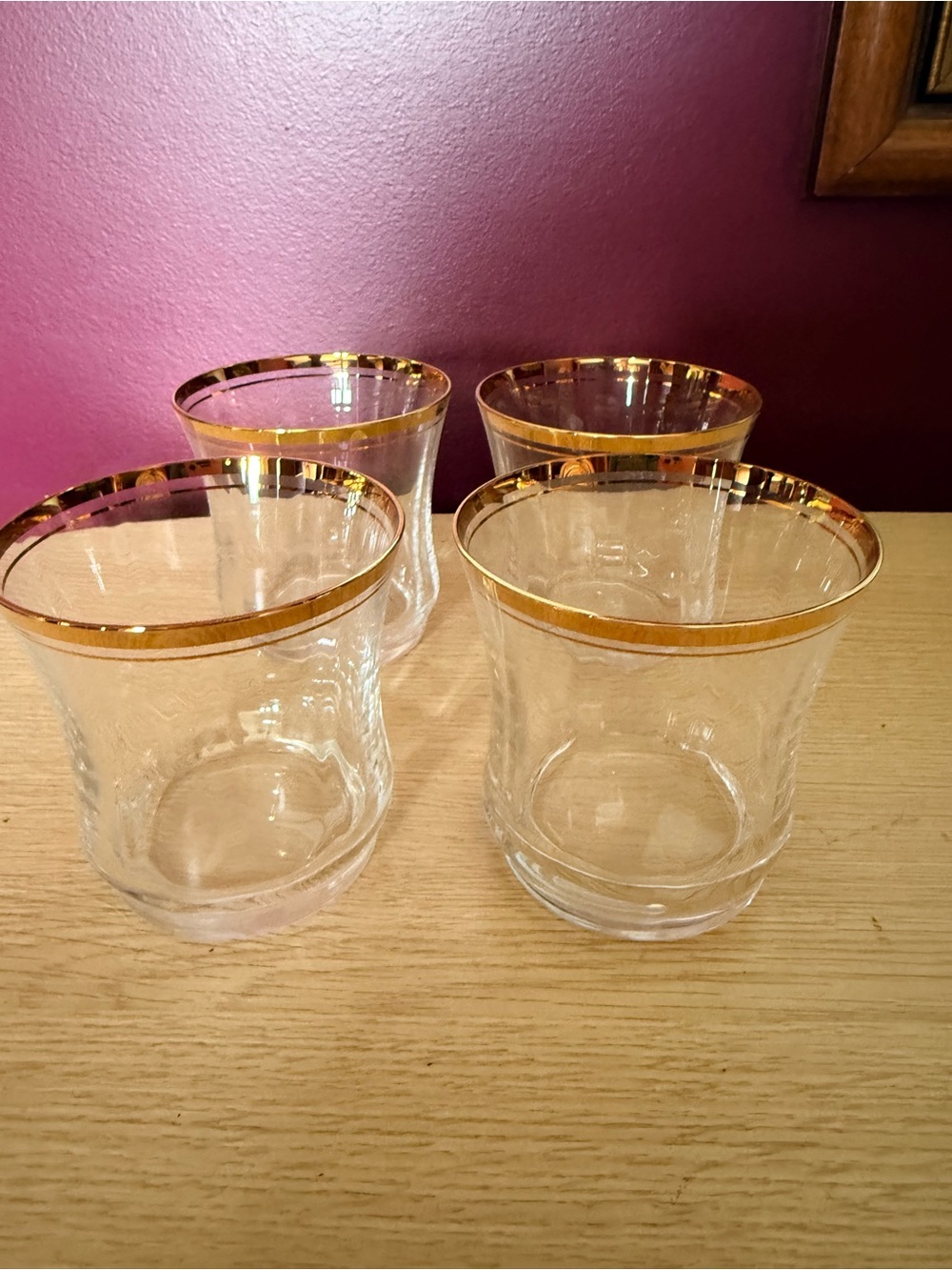 Mikasa Jamestown Gold low ball Glasses - Set of 4